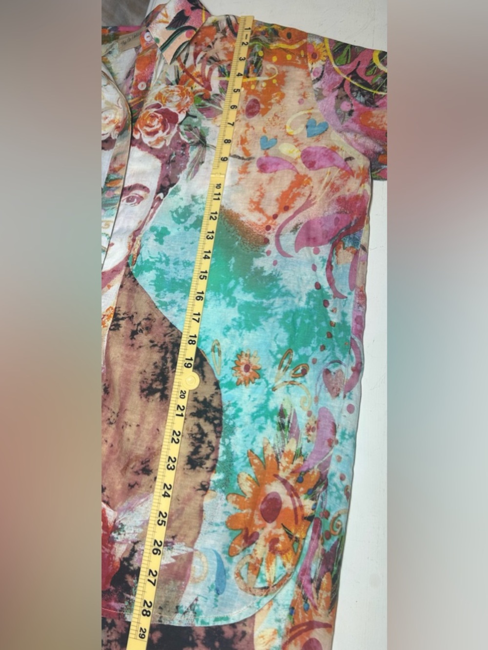 The Nu Vintage Art To Wear Art Deco Multicolored Boho Oversized Top Size M - Picture 11 of 12